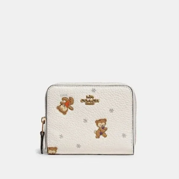 SOLD - COACH Boxed Small Zip Around Wallet With Snowy Bears Print - Picture 8 of 8